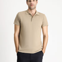 Orta Vizon Polo Yaka Regular Fit Nakışlı Pamuklu Tişört