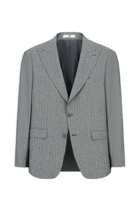 Koyu Füme 6 Drop Regular Fit Standart Kesim Sivri Yaka Çizgili Takım Elbise