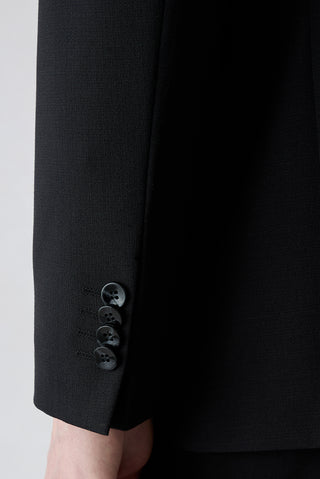  Siyah 7 Drop Slim Fit Dar Kesim Mono Yaka Likralı Takım Elbise