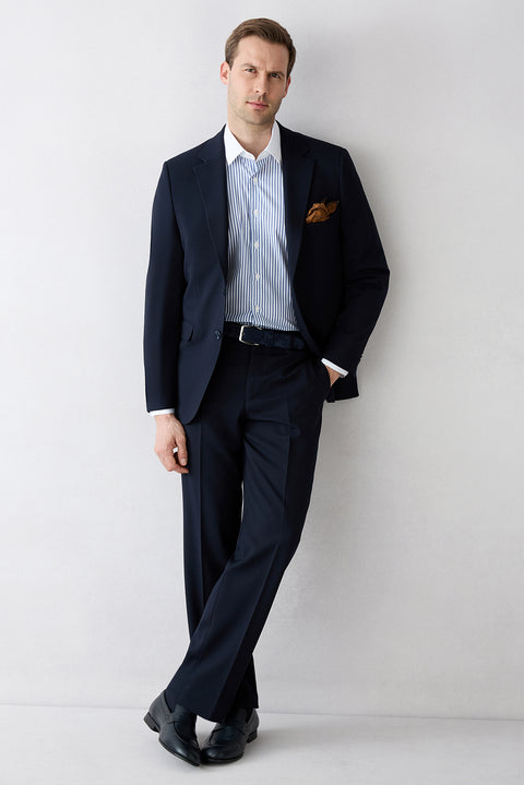 Dark Navy 7-Drop Slim Fit Notch Lapel Stretch Suit