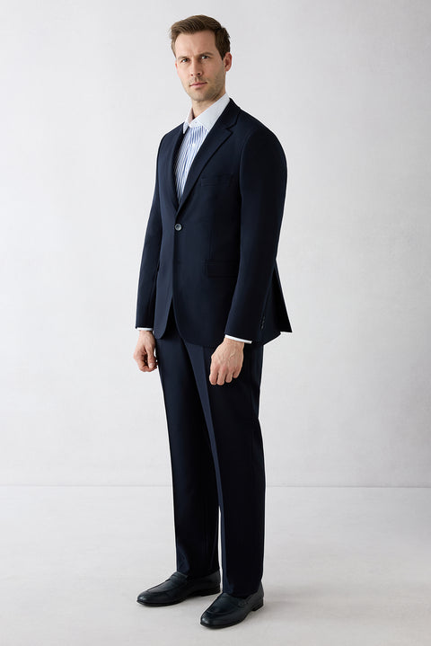 Dark Navy 7-Drop Slim Fit Notch Lapel Stretch Suit