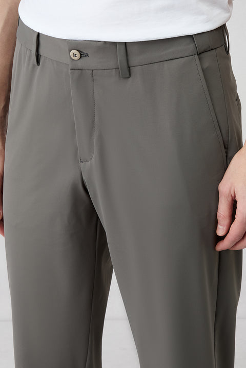 Açık Füme Techno-Line 6 Drop Regular Fit Standart Kesim Beli Lastikli Esnek Çantalı Takım Elbise