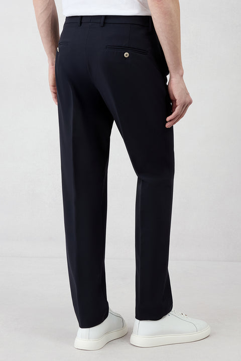 Koyu Lacivert Techno-Line 6 Drop Regular Fit Standart Kesim Esnek Çantalı Klasik Takım Elbise