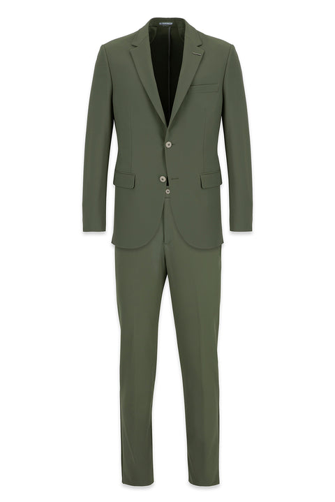 Medium Khaki Techno-Line 6 Drop Regular Fit Standard Cut Flexible Bag Suit