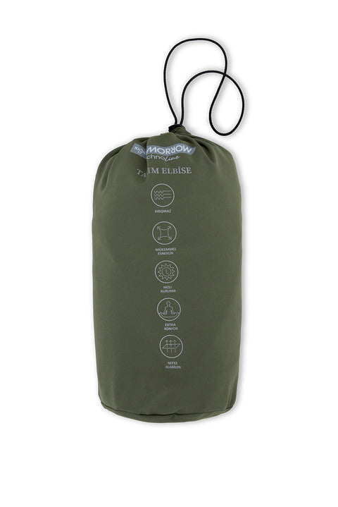 Medium Khaki Techno-Line 6 Drop Regular Fit Standard Cut Flexible Bag Suit