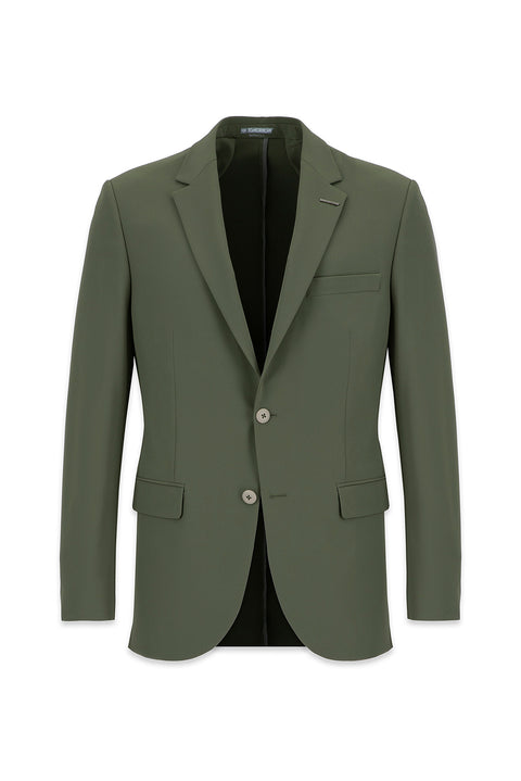 Medium Khaki Techno-Line 6 Drop Regular Fit Standard Cut Flexible Bag Suit