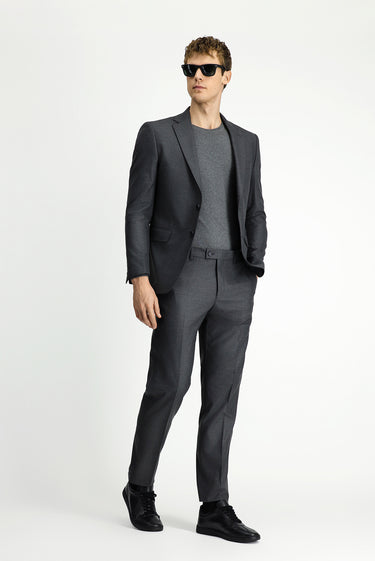  Koyu Füme Slim Fit Dar Kesim Klasik Takım Elbise