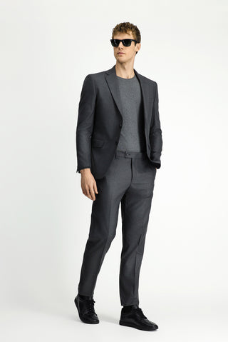  Koyu Füme Super Slim Fit Ekstra Dar Kesim Klasik Takım Elbise