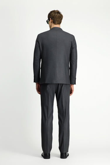 Koyu Füme Super Slim Fit Ekstra Dar Kesim Klasik Takım Elbise