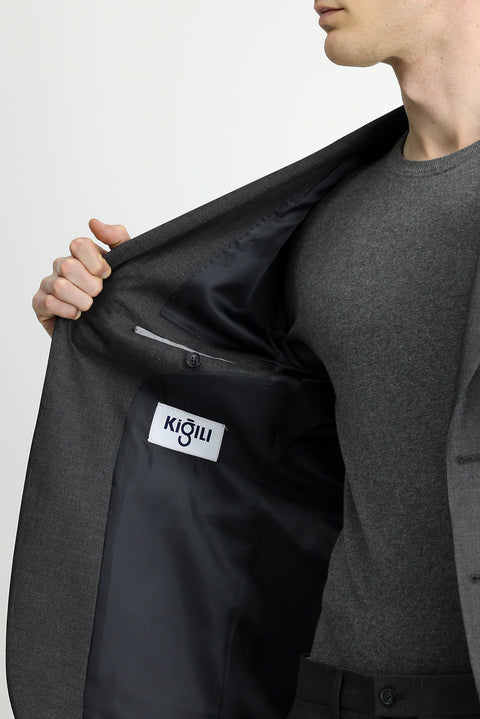 Koyu Füme 4 Drop Relaxed Fit Rahat Kesim Takım Elbise