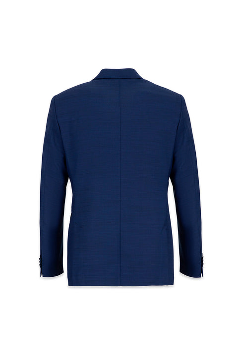 Light Navy 6 Drop Regular Fit Standard Cut Peak Lapel Wool Blend Double Breasted Suit