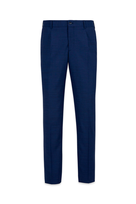 Light Navy 6 Drop Regular Fit Standard Cut Peak Lapel Wool Blend Double Breasted Suit