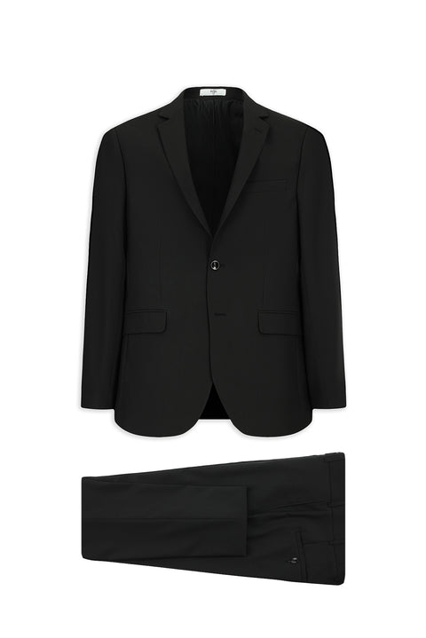 Siyah 7 Drop Super Slim Fit Eksra Dar Kesim Takım Elbise