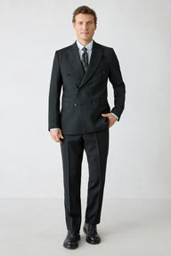 Medium Navy Blue Paisley Modal Handkerchief
