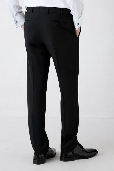 Siyah 4 Drop Relaxed Fit Rahat Kesim Mono Yaka Smokin & Damatlık