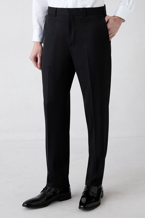 Siyah 7 Drop Slim Fit Dar Kesim Sivri Yaka Smokin & Damatlık