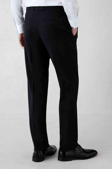 Siyah 6 Drop Regular Fit Standart Kesim Sivri Yaka Smokin & Damatlık