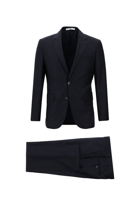 Koyu Lacivert 6 Drop Regular Fit Standart Kesim Yün Takım Elbise