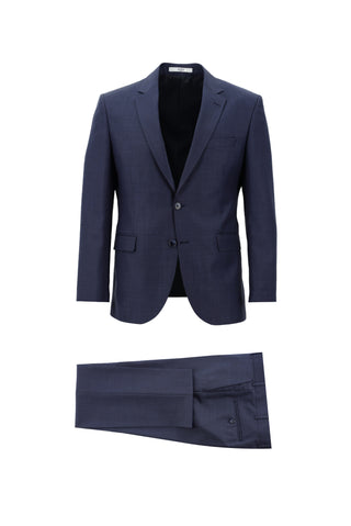  Aç?k Lacivert 7 Drop Slim Fit Dar Kesim Yünlü Tak?m Elbise-Ki??l?