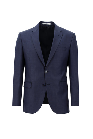 Açık Lacivert Slim Fit Dar Kesim Yünlü Klasik Takım Elbise