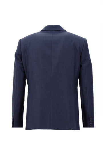 Açık Lacivert Slim Fit Dar Kesim Yünlü Klasik Takım Elbise