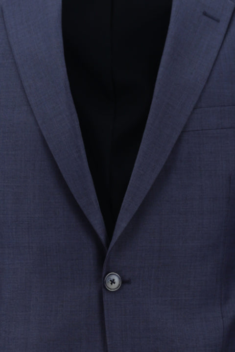 Açık Lacivert 7 Drop Slim Fit Dar Kesim Yünlü Takım Elbise