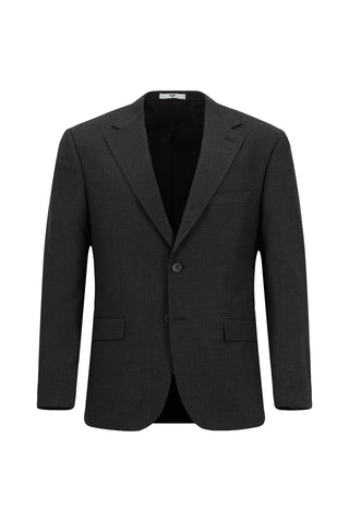  Koyu Füme Relaxed Fit Rahat Kesim Yünlü Klasik Takım Elbise