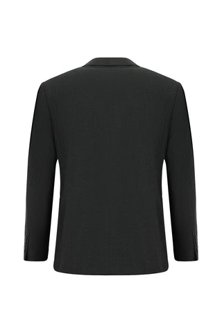  Koyu Füme Relaxed Fit Rahat Kesim Yünlü Klasik Takım Elbise