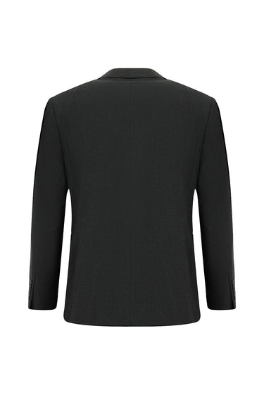  Koyu Füme Relaxed Fit Rahat Kesim Yünlü Klasik Takım Elbise