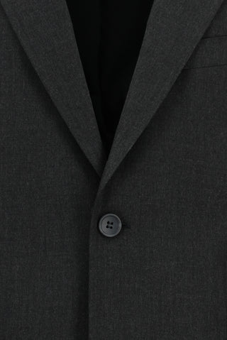  Koyu Füme Relaxed Fit Rahat Kesim Yünlü Klasik Takım Elbise