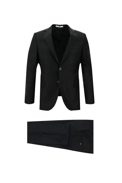 Siyah 6 Drop Regular Fit Standart Kesim Takım Elbise