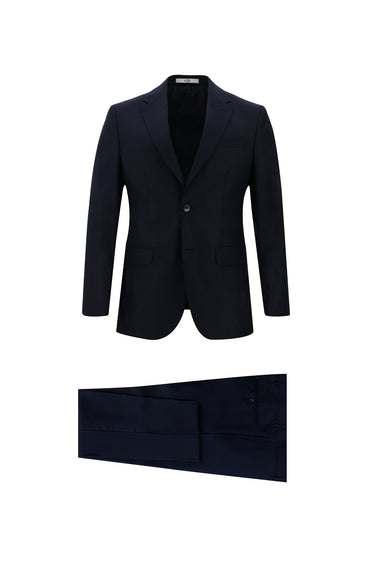 Koyu Lacivert Slim Fit Dar Kesim Klasik Takım Elbise