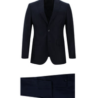 Koyu Lacivert Slim Fit Dar Kesim Klasik Takım Elbise