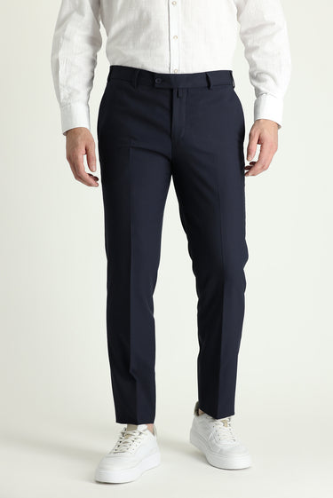 Koyu Lacivert Slim Fit Dar Kesim Klasik Takım Elbise