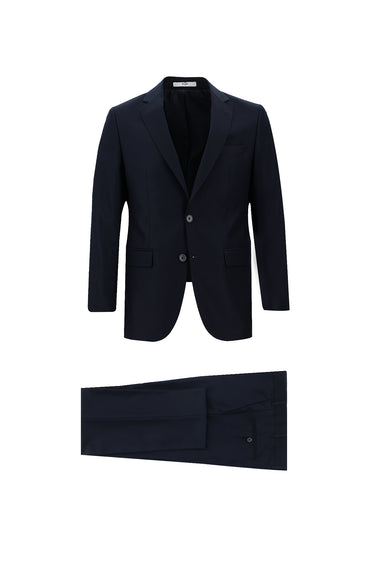 Koyu Lacivert Slim Fit Dar Kesim Klasik Takım Elbise