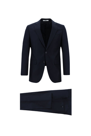 Siyah Lacivert 4 Drop Relaxed Fit Rahat Kesim Klasik Takım Elbise