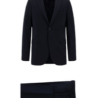 Siyah Lacivert Regular Long Fit Uzun Klasik Kesim Takım Elbise