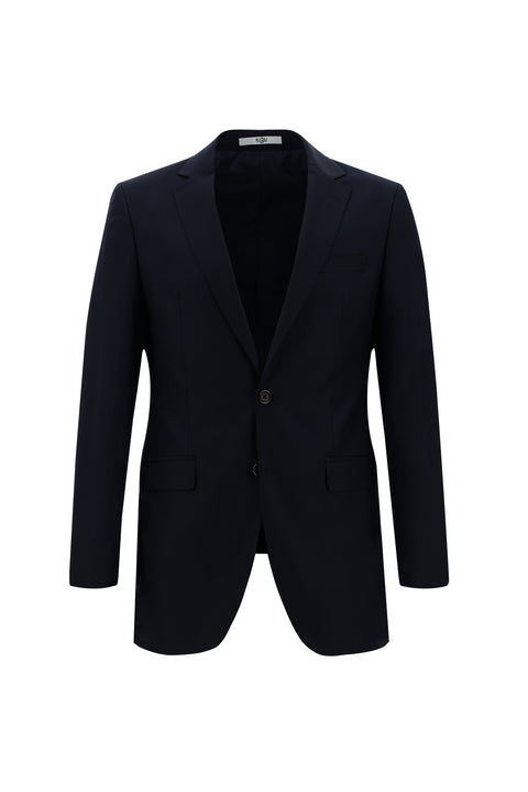 Siyah Lacivert 8 Drop Long Slim Fit Uzun Dar Kesim Takım Elbise