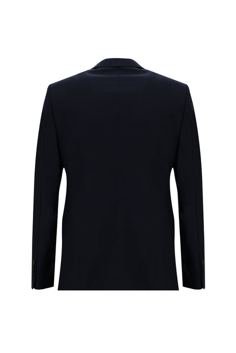 Siyah Lacivert 8 Drop Long Slim Fit Uzun Dar Kesim Takım Elbise