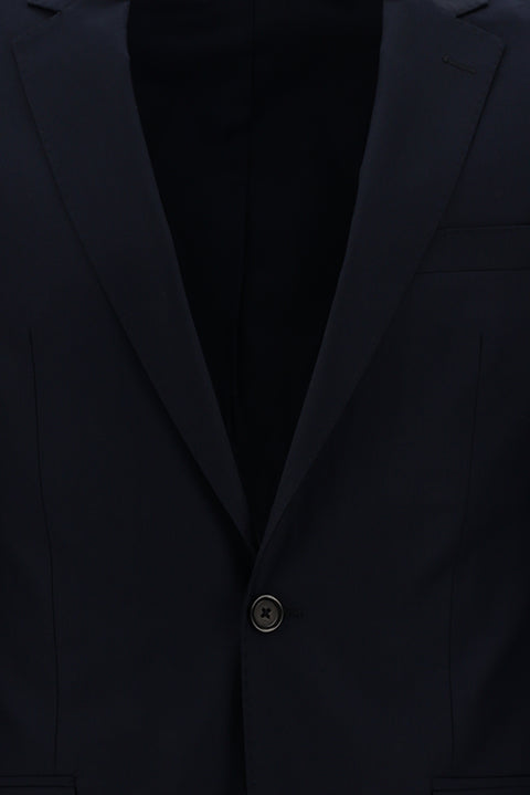 Siyah Lacivert 8 Drop Long Slim Fit Uzun Dar Kesim Takım Elbise