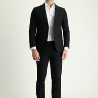 Siyah 7 Drop Super Slim Fit Eksra Dar Kesim Takım Elbise