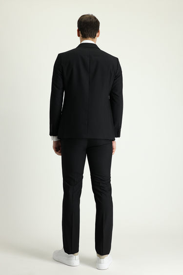Siyah Slim Fit Dar Kesim Klasik Takım Elbise