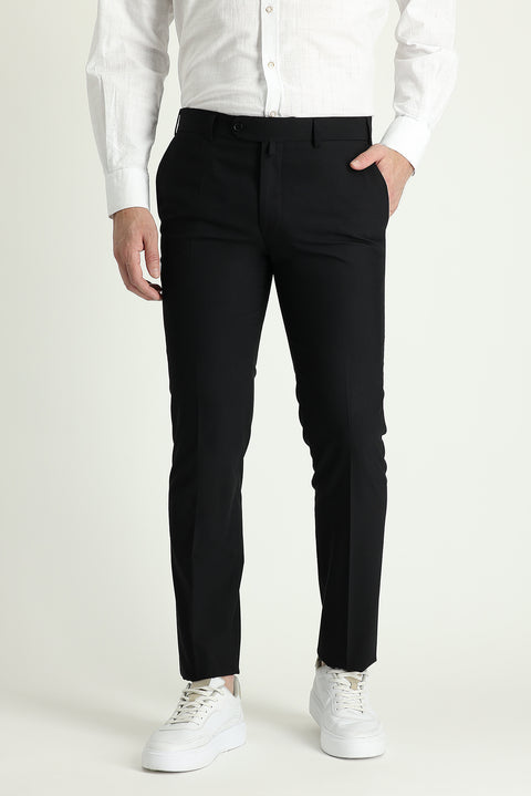 Siyah 8 Drop Long Slim Fit Uzun Dar Kesim Takım Elbise