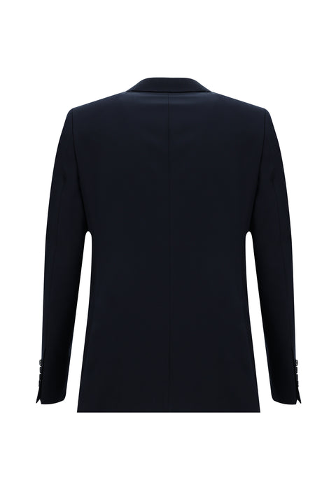 Koyu Lacivert 8 Drop Long Slim Fit Uzun Dar Kesim Takım Elbise