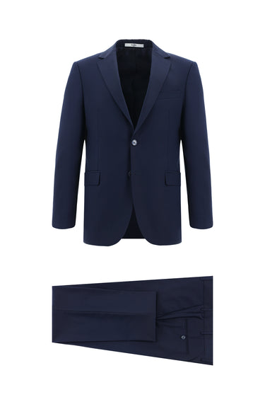 Orta Lacivert Relaxed Fit Rahat Kesim Klasik Takım Elbise