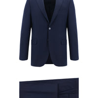 Orta Lacivert 7 Drop Slim Fit Dar Kesim Takım Elbise