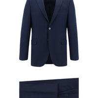 Orta Lacivert 7 Drop Slim Fit Dar Kesim Klasik Takım Elbise