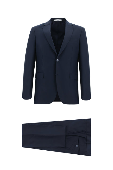 Koyu Lacivert 6 Drop Regular Fit Standart Kesim Takım Elbise