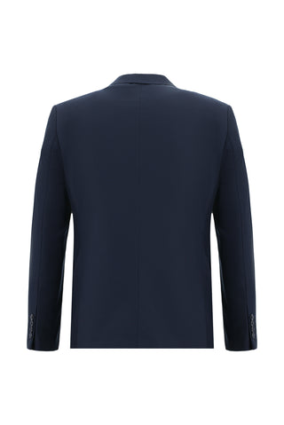  Koyu Lacivert Slim Fit Dar Kesim Klasik Takım Elbise