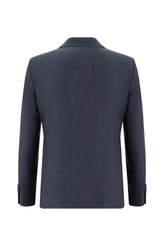  Açık Antrasit Slim Fit Dar Kesim Kruvaze Takım Elbise